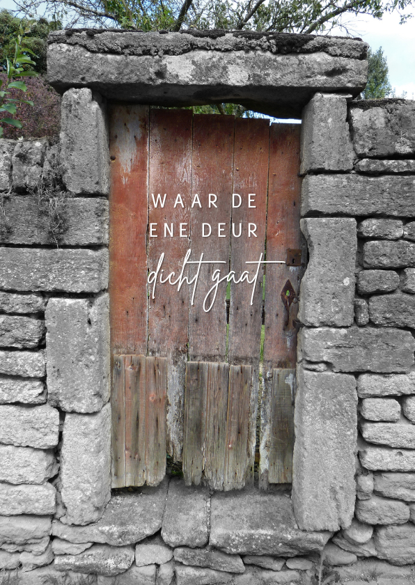Wenskaarten - Zomaar houten deur