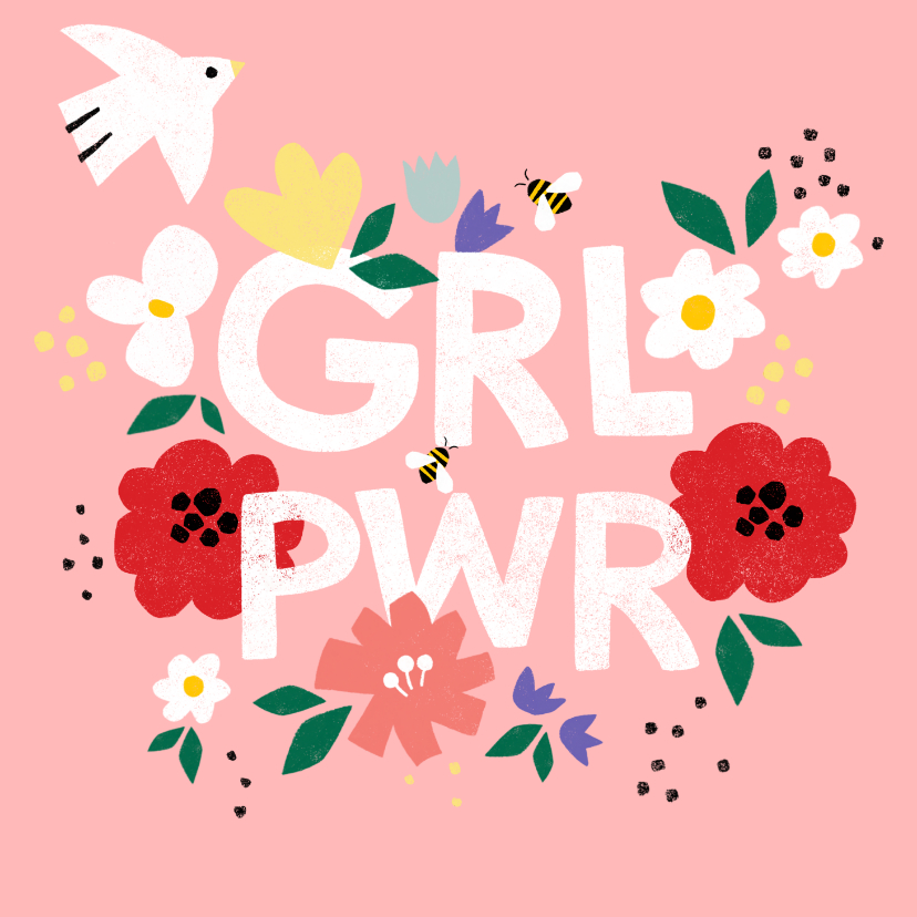 Wenskaarten - Zomaar kaart girl power