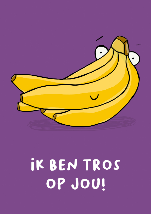 Wenskaarten - Zomaar kaart: Ik ben tros op jou!