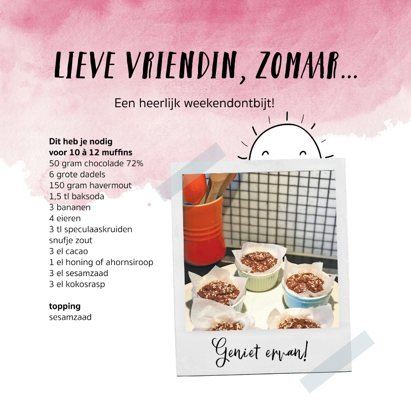 Wenskaarten - Zomaar kaart voor een lieve vriend of vriendin