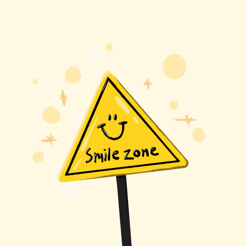 Wenskaarten - Zomaar smile zone kaart