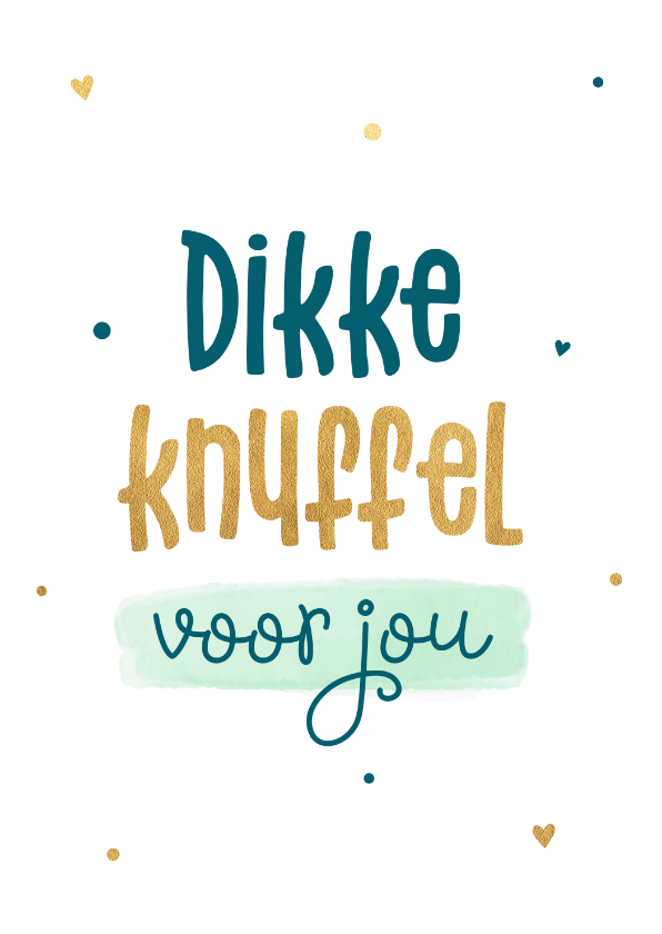 Wenskaarten - Zomaarkaart knuffel en liefs