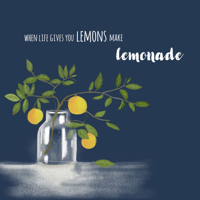 Woonkaart Colorful lemons - Woonkaarten Woonkaarten - Woonkaart Colorful lemons