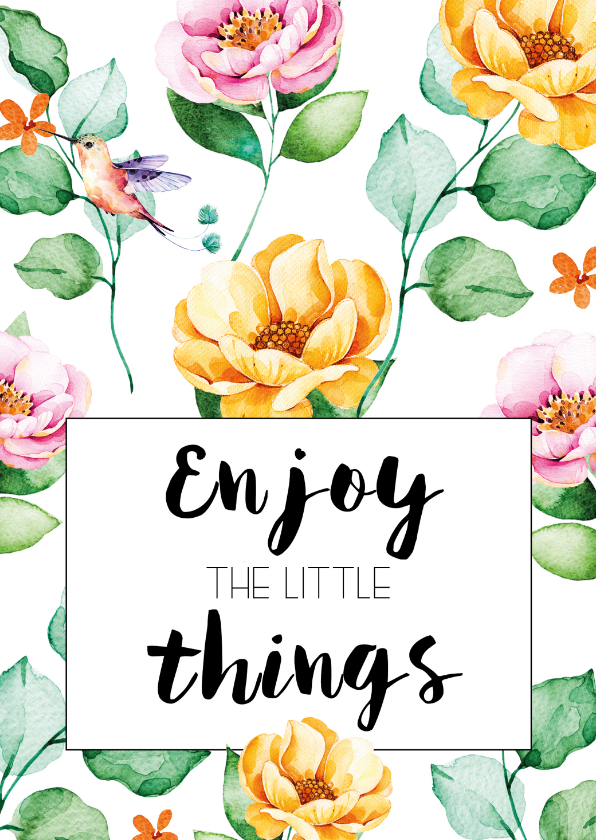 Woonkaart: Enjoy the little things - Woonkaarten Woonkaarten - Woonkaart: Enjoy the little things