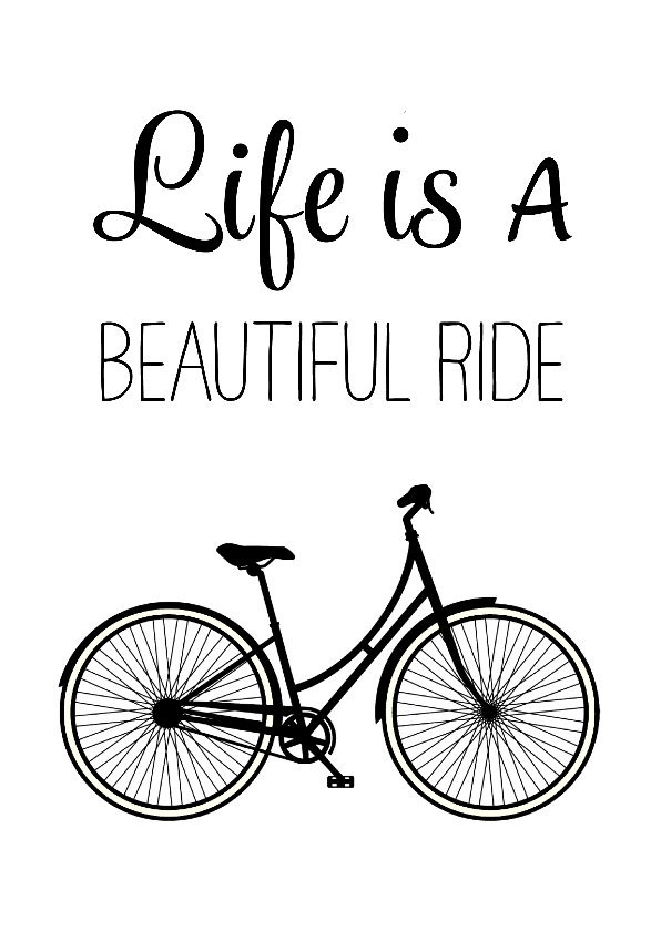 Woonkaart - Life is a beautiful ride - omafiets - Woonkaarten Woonkaarten - Woonkaart - Life is a beautiful ride - omafiets