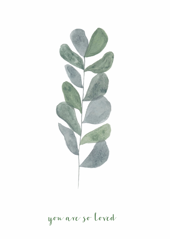 Woonkaart met een Botanisch blad - Woonkaarten Woonkaarten - Woonkaart met een Botanisch blad