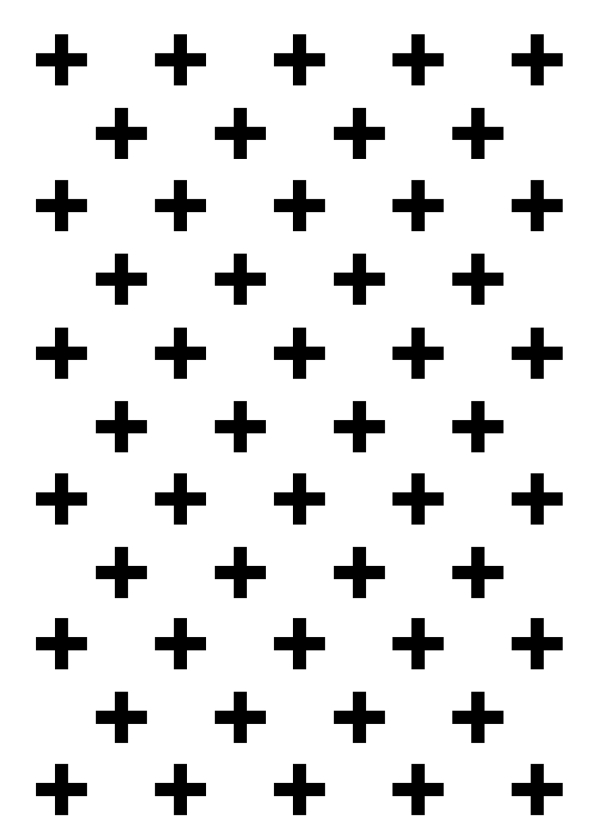 Woonkaart met zwart witte kruisjes - Woonkaarten Woonkaarten - Woonkaart met zwart witte kruisjes