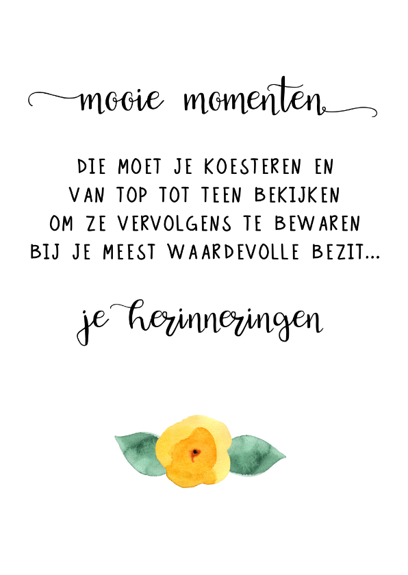 Woonkaart 'Mooie momenten' - Woonkaarten Woonkaarten - Woonkaart 'Mooie momenten'