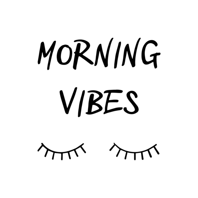 Woonkaart 'Morning vibes' met wimpertjes - Woonkaarten Woonkaarten - Woonkaart 'Morning vibes' met wimpertjes