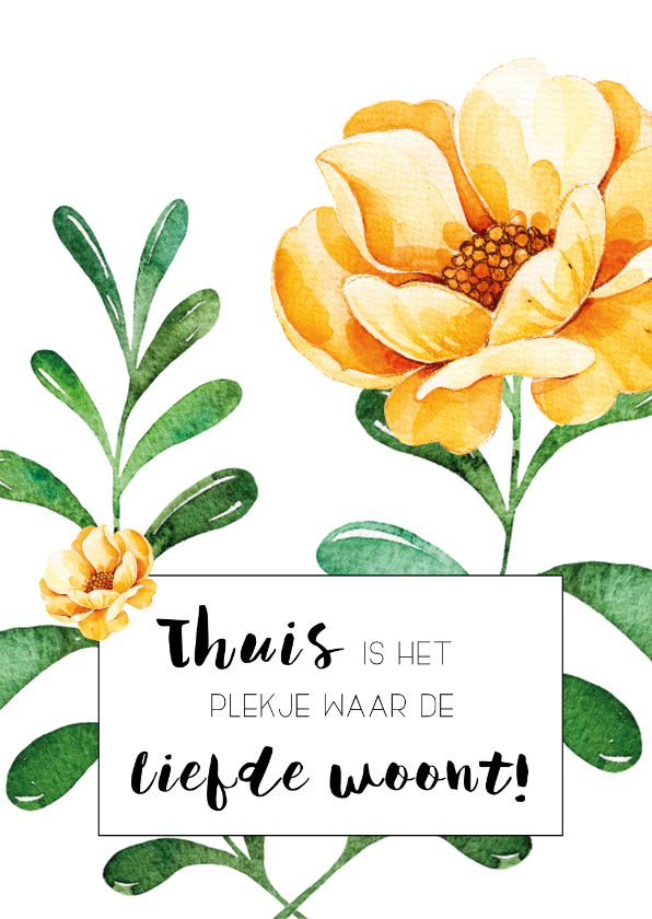 Woonkaart: Thuis is het plekje waar de liefde woont - Woonkaarten Woonkaarten - Woonkaart: Thuis is het plekje waar de liefde woont