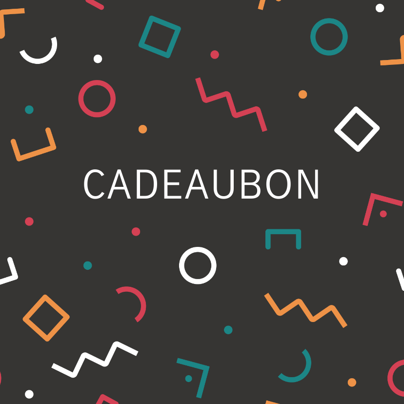 Zakelijke kaarten - Cadeaubon zakelijk zzp geometrisch patroon