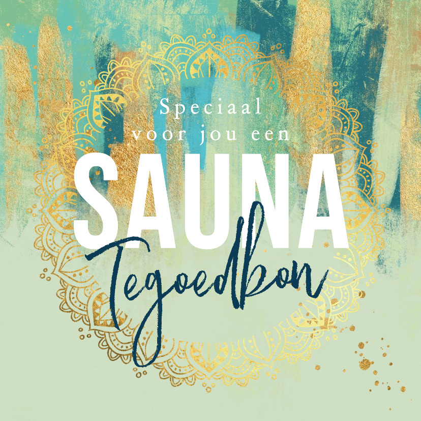 Kleurrijke tegoedbon dagje sauna - Zakelijke kaarten Zakelijke kaarten - Kleurrijke tegoedbon dagje sauna
