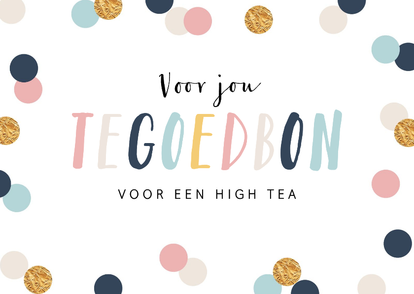 Zakelijke tegoedbon voor een high tea - Zakelijke kaarten Zakelijke kaarten - Zakelijke tegoedbon voor een high tea