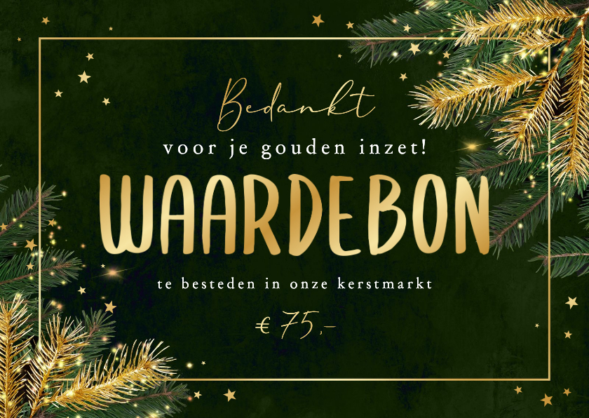 Zakelijke waardebon kerstsfeer - Zakelijke kaarten Zakelijke kaarten - Zakelijke waardebon kerstsfeer
