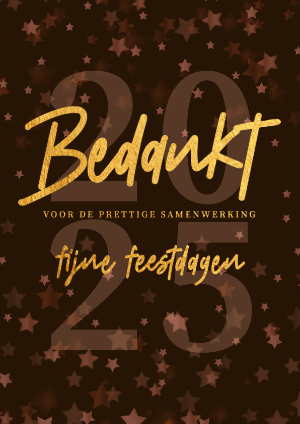 Bedankt voor de samenwerking - golden - Zakelijke kerstkaart - Zakelijke kerstkaarten Zakelijke kerstkaarten - Bedankt voor de samenwerking - golden - Zakelijke kerstkaart