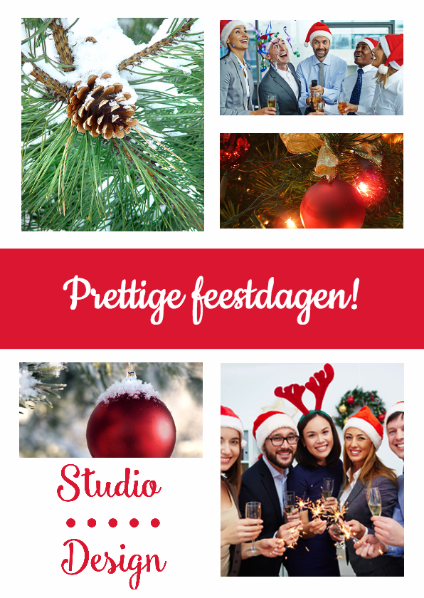 Collage kaart zakelijk logo - DH - Zakelijke kerstkaarten Zakelijke kerstkaarten - Collage kaart zakelijk logo - DH