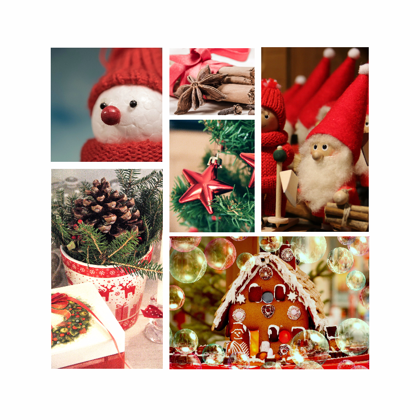 Collagekaart kerst - DH - Zakelijke kerstkaarten Zakelijke kerstkaarten - Collagekaart kerst - DH