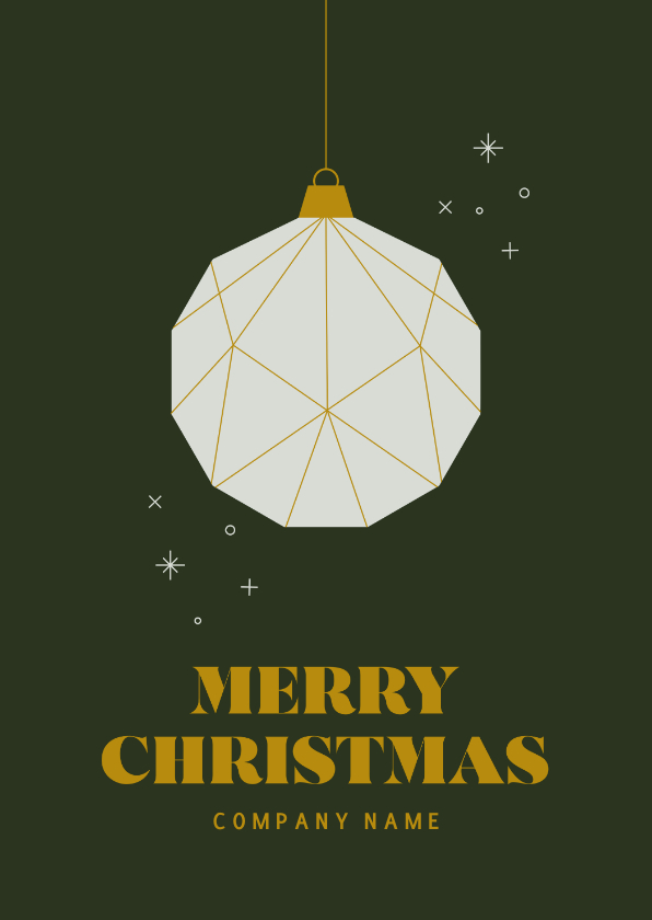 Engelse zakelijke kerstkaart met groene Kaartje2go