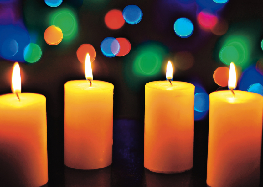 Foto kerstkaart met kaarsen - Zakelijke kerstkaarten Zakelijke kerstkaarten - Foto kerstkaart met kaarsen
