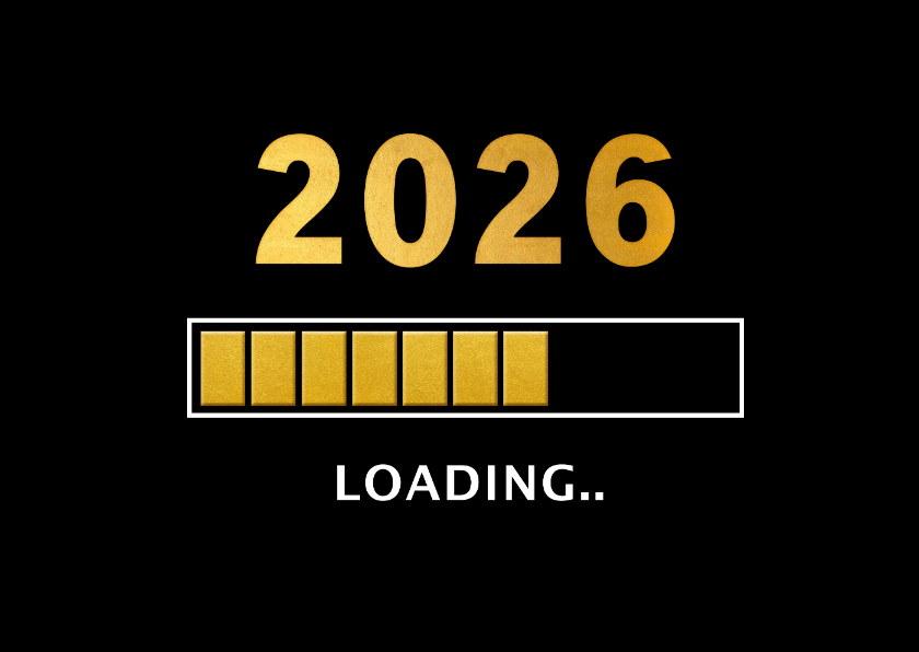 Grappige zakelijke kerst /nieuwjaars kaart met laadbalk 2026 - Zakelijke kerstkaarten Zakelijke kerstkaarten - Grappige zakelijke kerst /nieuwjaars kaart met laadbalk 2026
