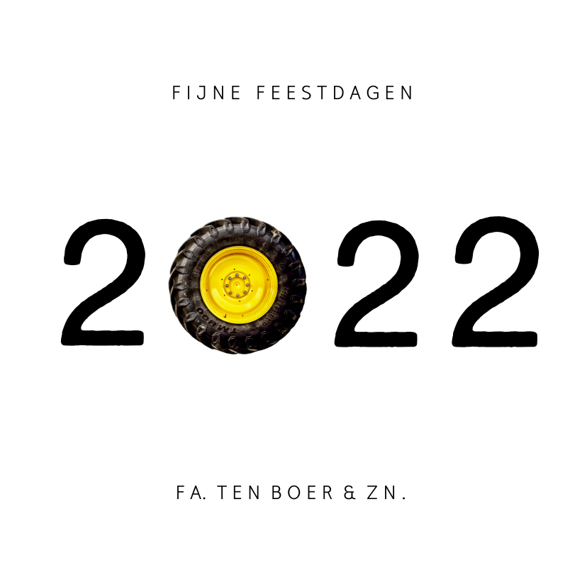 Grappige zakelijke kerstkaart agrarische sector tractor 2022 - Zakelijke kerstkaarten Zakelijke kerstkaarten - Grappige zakelijke kerstkaart agrarische sector tractor 2022