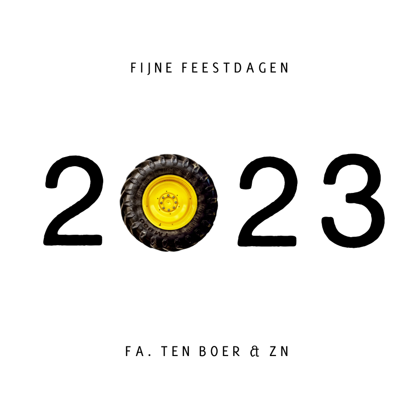 Grappige zakelijke kerstkaart agrarische sector tractor 2023 - Zakelijke kerstkaarten Zakelijke kerstkaarten - Grappige zakelijke kerstkaart agrarische sector tractor 2023