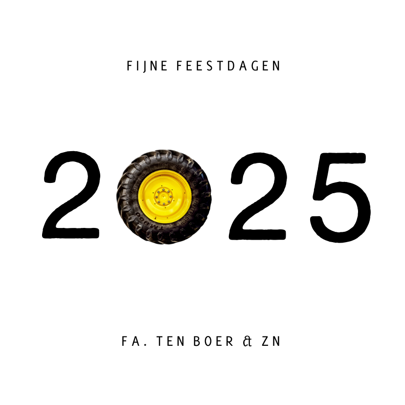 Grappige zakelijke kerstkaart agrarische sector Kaartje2go