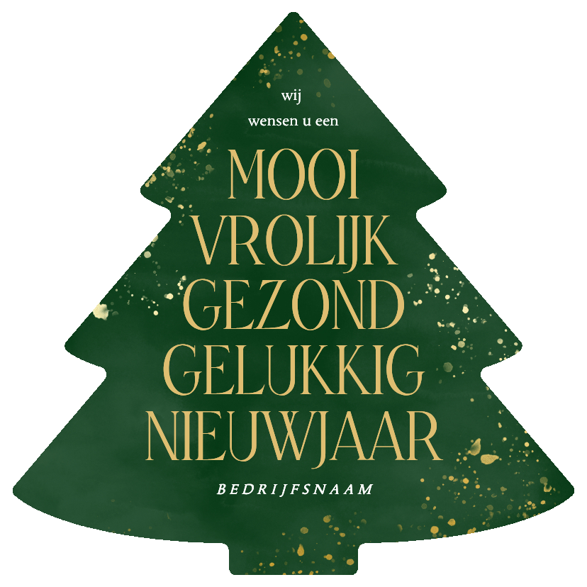 Groene kerstboom kerstkaart zakelijk teksten nieuwjaar - Zakelijke kerstkaarten Zakelijke kerstkaarten - Groene kerstboom kerstkaart zakelijk teksten nieuwjaar