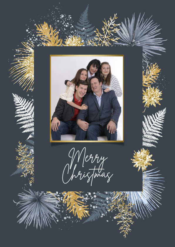 Kerst blad en kersttak - Zakelijke kerstkaarten Zakelijke kerstkaarten - Kerst blad en kersttak