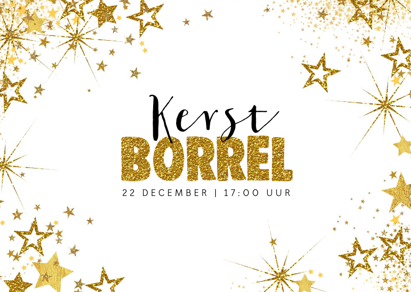 Verrassend Kerst feestelijke uitnodiging kerstborrel | Kaartje2go IM-48