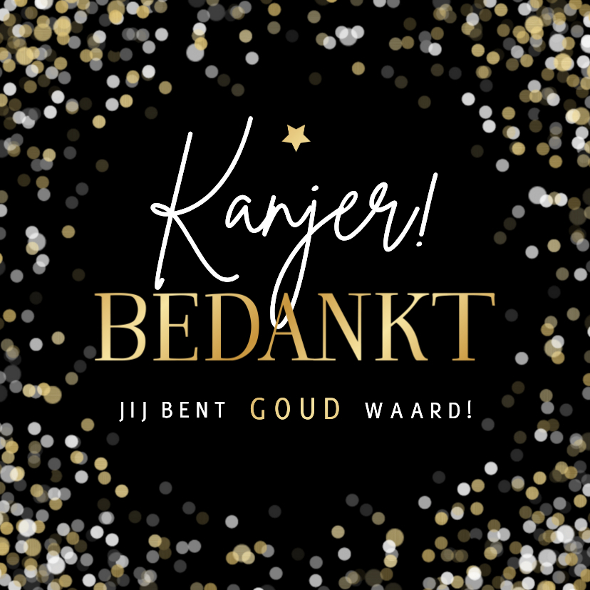 Kerst nieuwjaar bedankt zakelijk kanjer goud waard - Zakelijke kerstkaarten Zakelijke kerstkaarten - Kerst nieuwjaar bedankt zakelijk kanjer goud waard