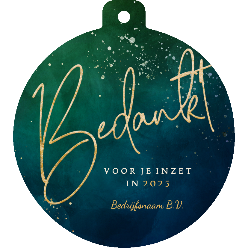 Kerstbalvorm kerstkaart stijlvol bedankt zakelijk - Zakelijke kerstkaarten Zakelijke kerstkaarten - Kerstbalvorm kerstkaart stijlvol bedankt zakelijk