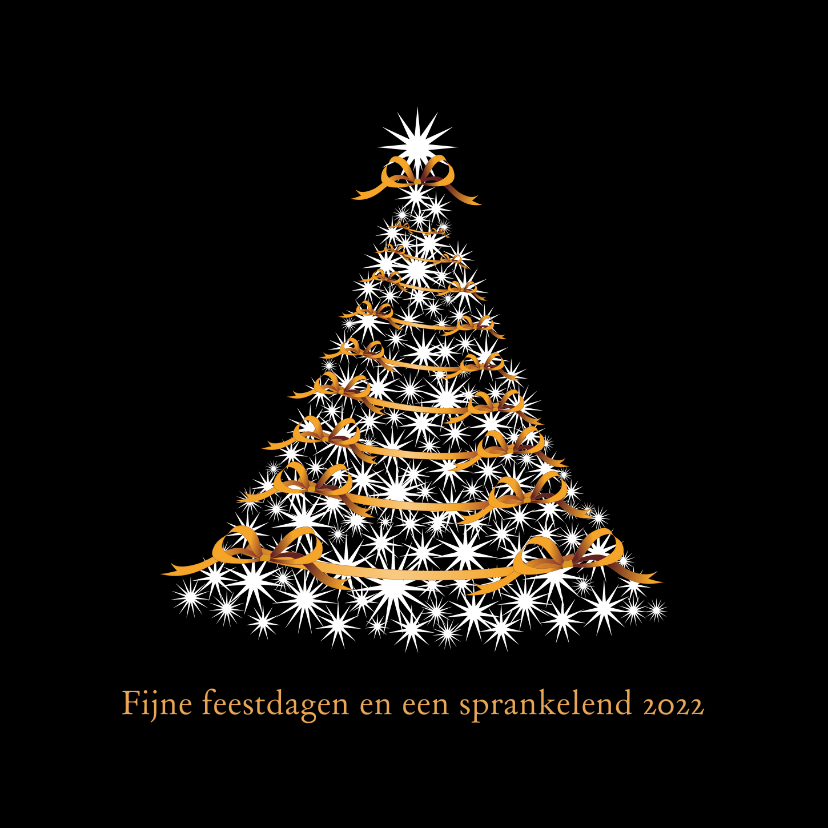 Kerstboom op zwart - Zakelijke kerstkaarten Zakelijke kerstkaarten - Kerstboom op zwart