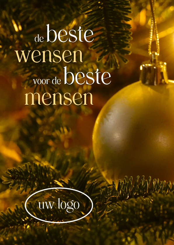 Kerstkaart de beste wensen voor de beste mensen - Zakelijke kerstkaarten Zakelijke kerstkaarten - Kerstkaart de beste wensen voor de beste mensen