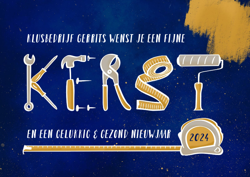 Kerstkaart klusgereedschap - Zakelijke kerstkaarten Zakelijke kerstkaarten - Kerstkaart klusgereedschap