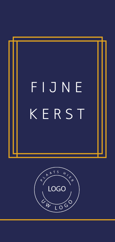 Kerstkaart modern goud met logo - Zakelijke kerstkaarten Zakelijke kerstkaarten - Kerstkaart modern goud met logo