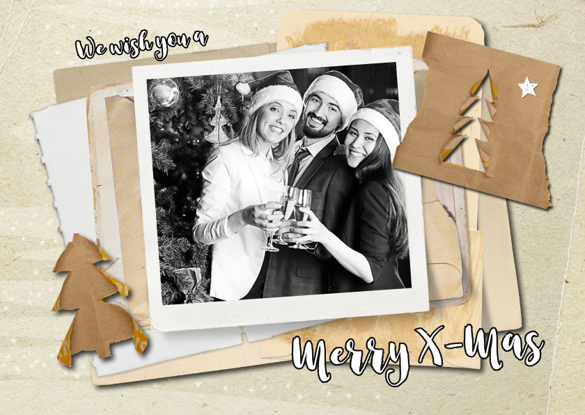 Kerstkaart papers - foto en logo 2020 - Zakelijke kerstkaarten Zakelijke kerstkaarten - Kerstkaart papers - foto en logo 2020