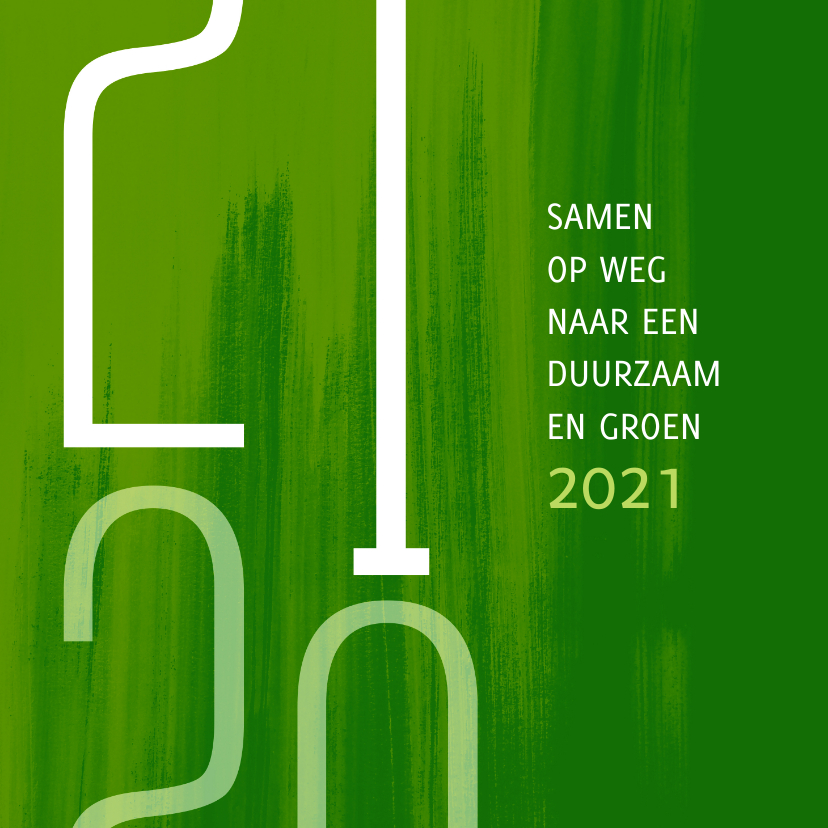 Kerstkaart Samen op weg naar een duurzaam en groen 2020 - Zakelijke kerstkaarten Zakelijke kerstkaarten - Kerstkaart Samen op weg naar een duurzaam en groen 2020