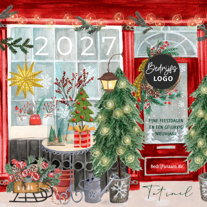 Kerstkaart winkel detailhandel - Zakelijke kerstkaarten Zakelijke kerstkaarten - Kerstkaart winkel detailhandel