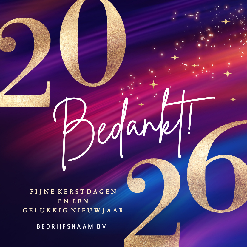 Kerstkaart zakelijk 2026 rood blauw - Zakelijke kerstkaarten Zakelijke kerstkaarten - Kerstkaart zakelijk 2026 rood blauw