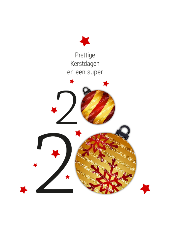 Kerstkaart zakelijk abstracte kerstboom met ballen - Zakelijke kerstkaarten Zakelijke kerstkaarten - Kerstkaart zakelijk abstracte kerstboom met ballen