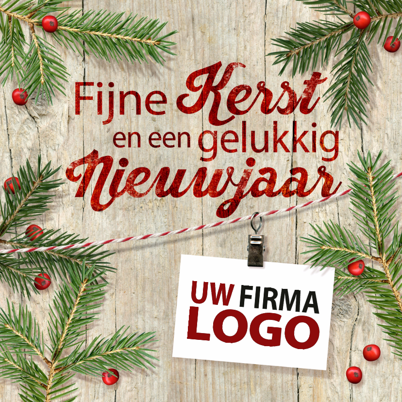 Kerstsfeer logo zakelijk kersttakken - Zakelijke kerstkaarten Zakelijke kerstkaarten - Kerstsfeer logo zakelijk kersttakken