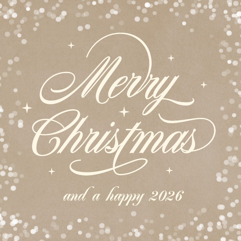 Klassieke algemene zakelijke kerstkaart kraft - Zakelijke kerstkaarten Zakelijke kerstkaarten - Klassieke algemene zakelijke kerstkaart kraft