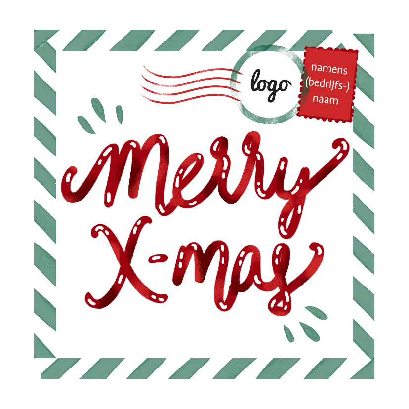 Merry Xmas postkaart - Zakelijke kerstkaarten Zakelijke kerstkaarten - Merry Xmas postkaart