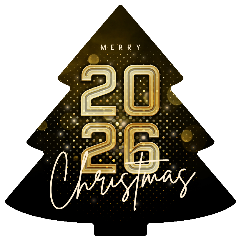 Moderne kerstboom kaart zakelijk 2026 futuristisch - Zakelijke kerstkaarten Zakelijke kerstkaarten - Moderne kerstboom kaart zakelijk 2026 futuristisch