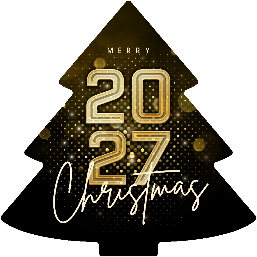Moderne kerstboom kaart zakelijk 2027 futuristisch - Zakelijke kerstkaarten Zakelijke kerstkaarten - Moderne kerstboom kaart zakelijk 2027 futuristisch