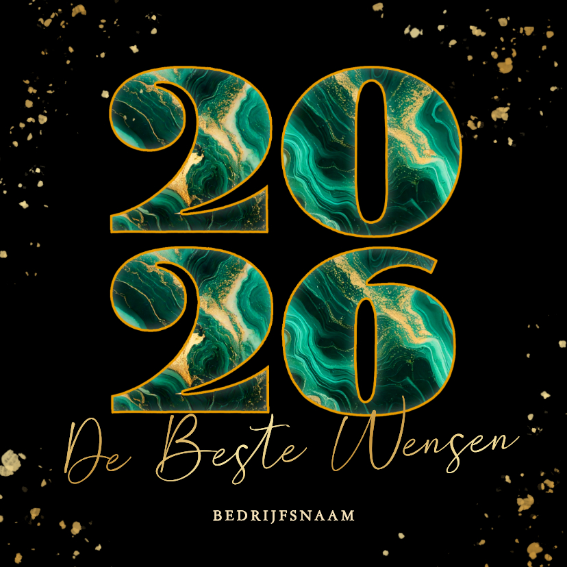 Moderne luxe kerstkaarten marmer jaartal zwart en groen - Zakelijke kerstkaarten Zakelijke kerstkaarten - Moderne luxe kerstkaarten marmer jaartal zwart en groen