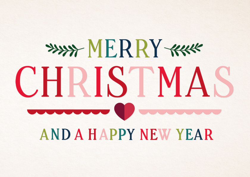 Moderne nostalgische kerstkaart met tekst Merry Christmas - Zakelijke kerstkaarten Zakelijke kerstkaarten - Moderne nostalgische kerstkaart met tekst Merry Christmas