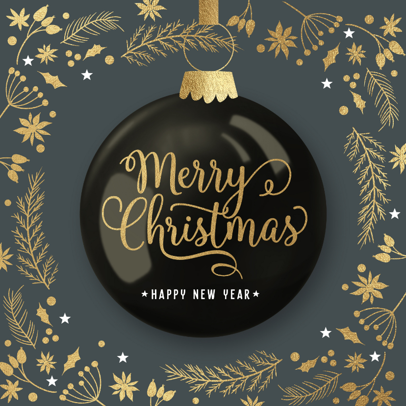 Moderne zakelijke kerstkaart kerstbal ornamenten - Zakelijke kerstkaarten Zakelijke kerstkaarten - Moderne zakelijke kerstkaart kerstbal ornamenten