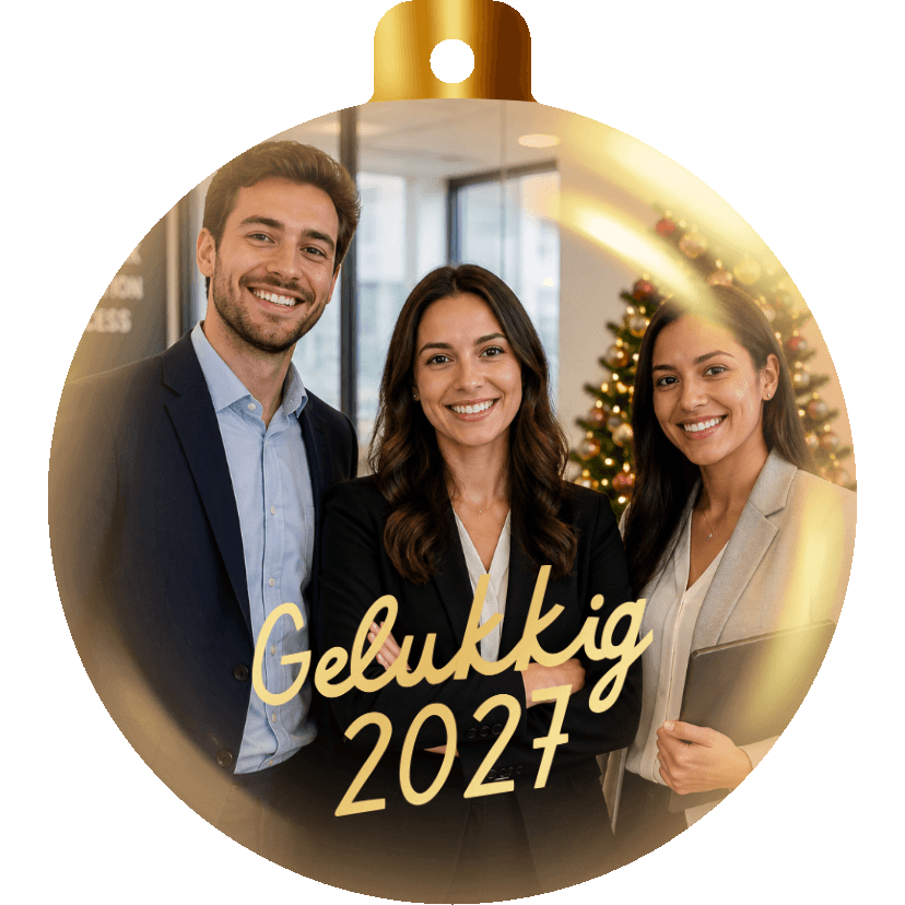 Originele zakelijke kerstbal kerstkaart met foto - Zakelijke kerstkaarten Zakelijke kerstkaarten - Originele zakelijke kerstbal kerstkaart met foto